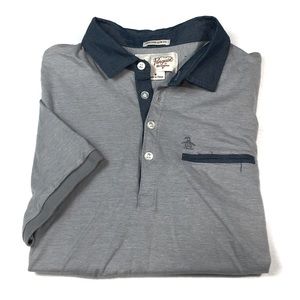 🐳PO25 Original Penguin Heritage Slim Polo Shirt M